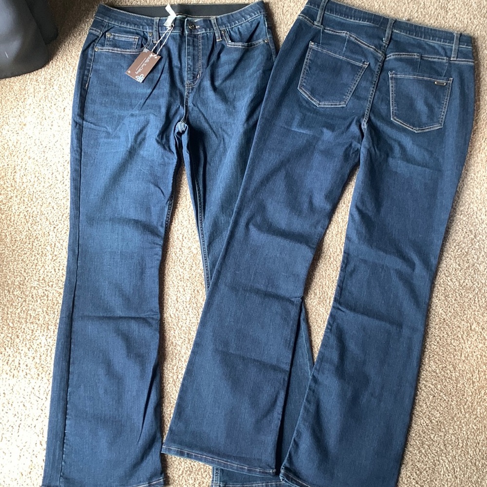 NWT Matilda Jane Nightfall Flare Leg Dark Wash Jean Size 12 X 2 pairs